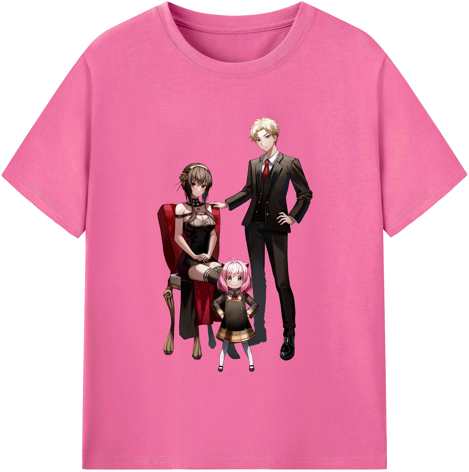 （画像用） SPY×FAMILY间谍家家酒 レディースカジュアルプリントTシャツ（綿100％）